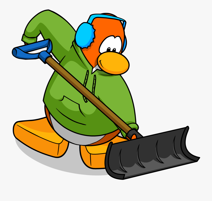 Banner Freeuse Blizzard Clipart Snow Shoveling - Club Penguin Snow Shovel, Transparent Clipart
