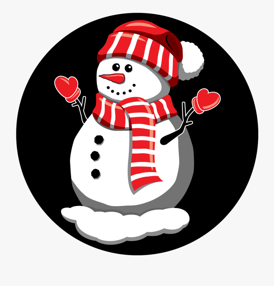Transparent Snowmen At Night Clipart - Snowman, Transparent Clipart