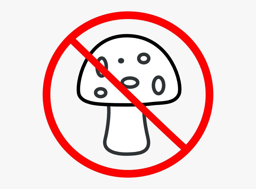 Say No To Mushrooms, Transparent Clipart