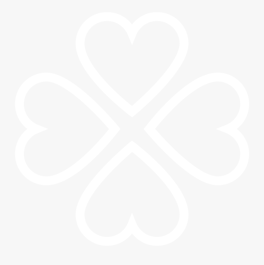 Jkp White Clover - Heart, Transparent Clipart