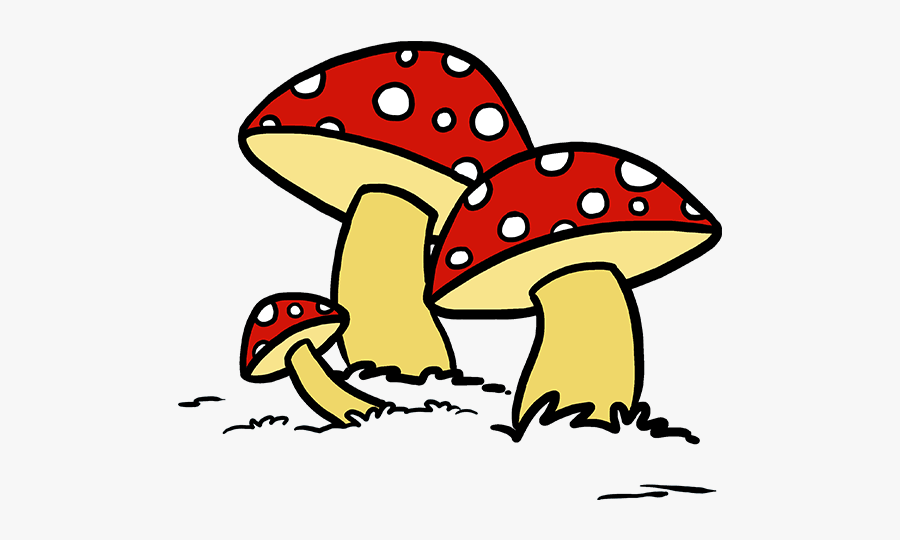 How To Draw A Mushroom - Drawing Of Mushroom, Transparent Clipart