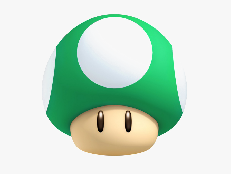 Art,smile,fictional Character,illustration - Green Mushroom Mario Png, Transparent Clipart