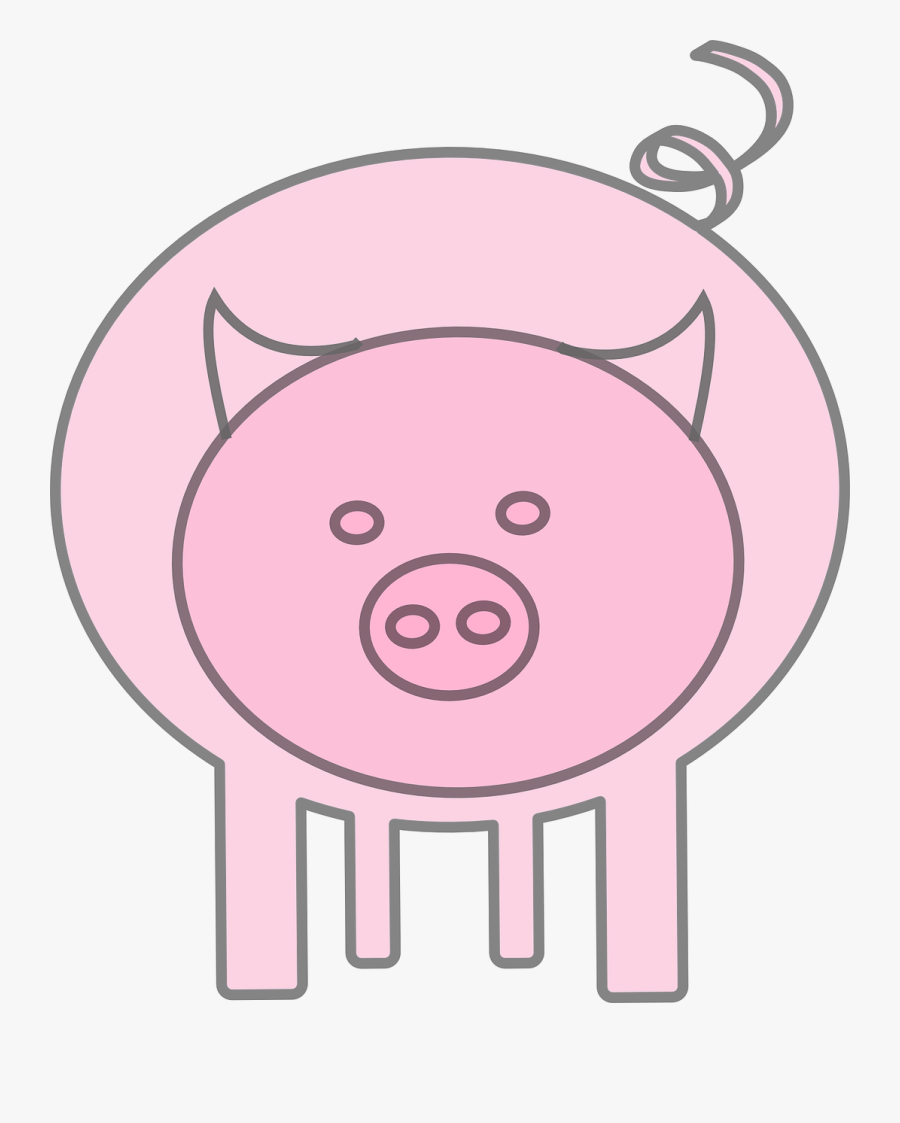 Pig Front View - Pig Clip Art, Transparent Clipart