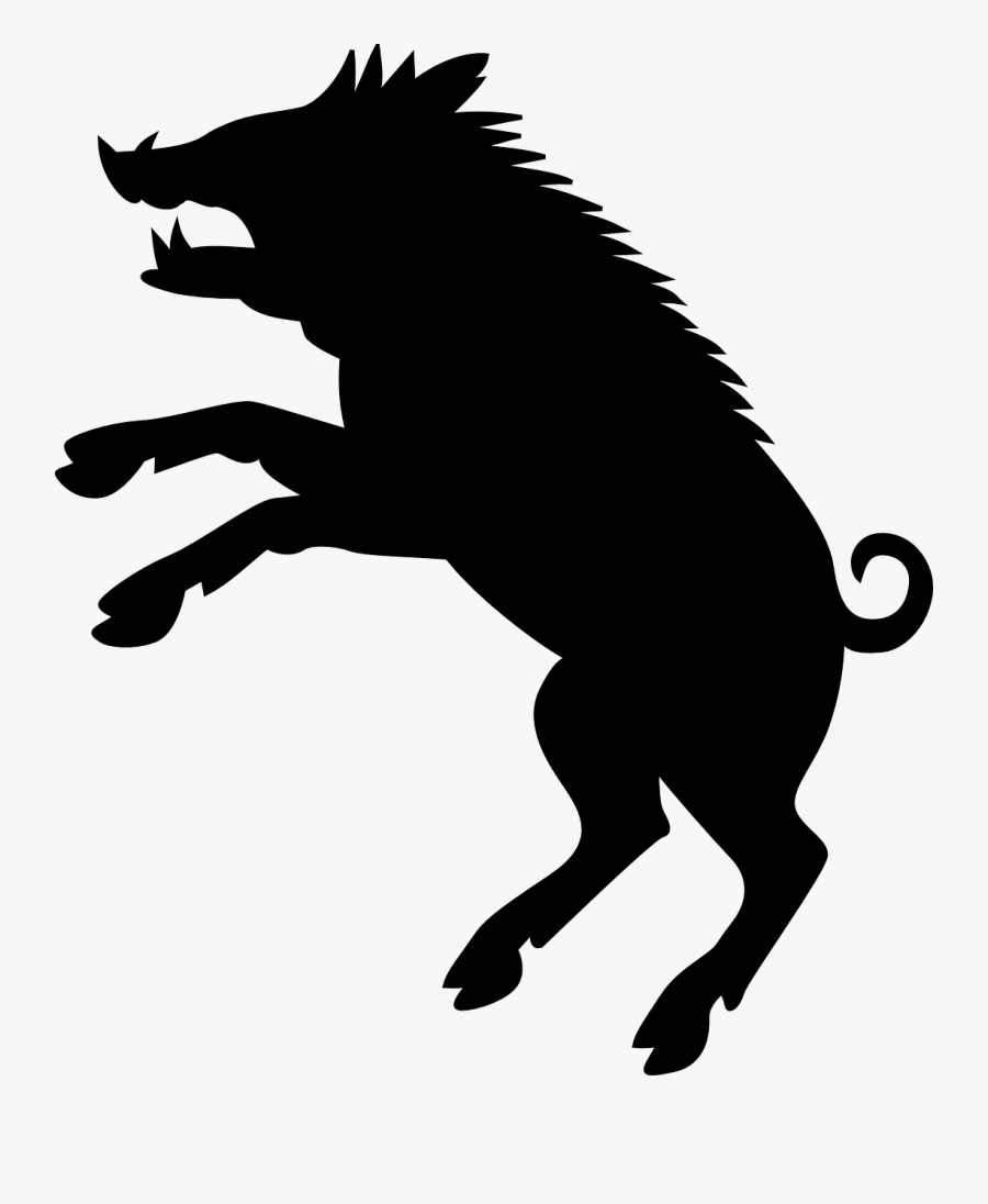 Boar, Wild, Wild Boar, Wild Pig, Wild Sow, Animal - Wild Boar Silhouette Png, Transparent Clipart