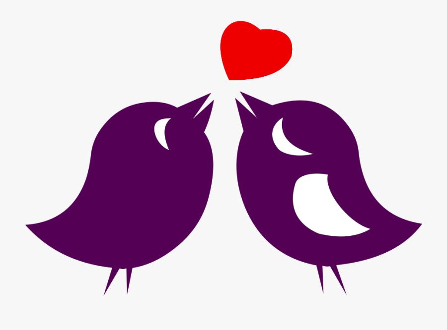 Love Birds Clipart Black And White, Transparent Clipart