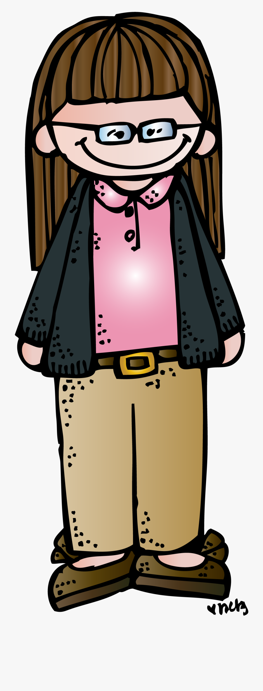 Kids Scrapbook, Educlips, Happy Kids, Girls With Glasses, - Melonheadz Phone, Transparent Clipart