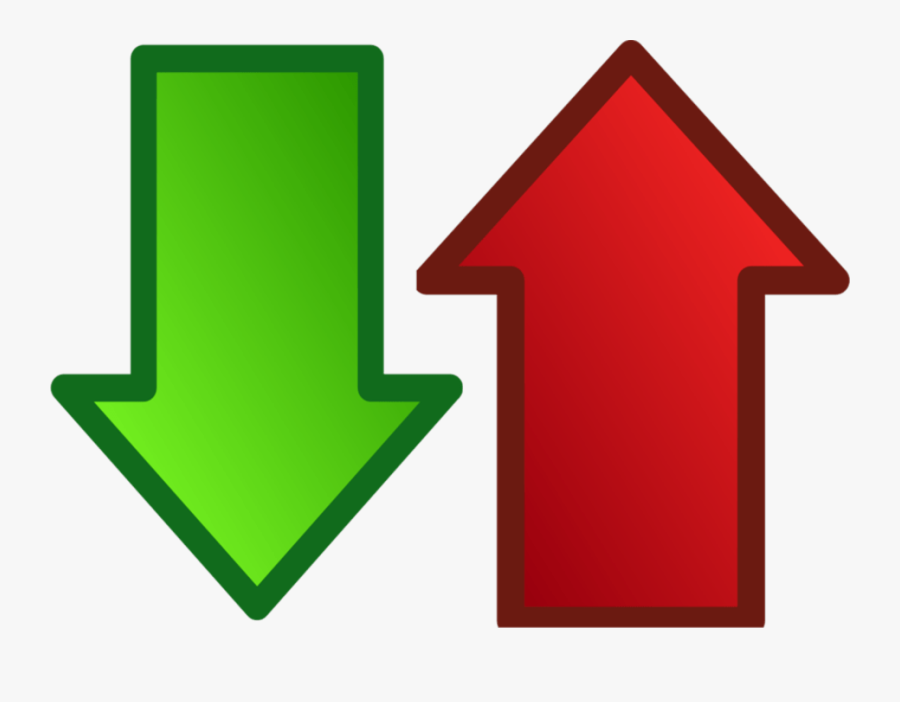Beef, Pork, & Butter Experiment - Red Up Arrow Green Down Arrow, Transparent Clipart