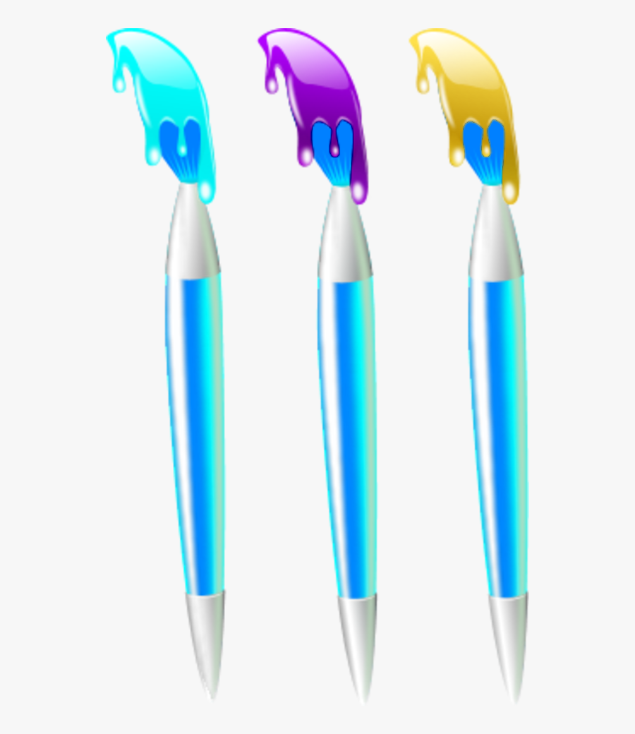 Drawing Brushes With Wet Paint - صورة فرشاة الوان متحركة, Transparent Clipart