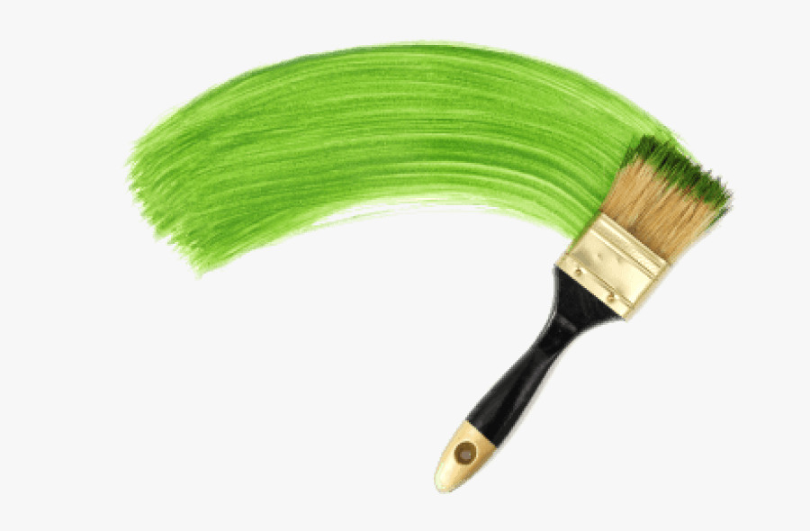 Paintbrush Clipart Green Paintbrush - Paintbrush With Green Paint, Transparent Clipart