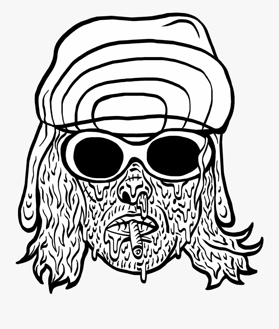 Clip Art Black Label A Print - Kurt Cobain Vektor Png, Transparent Clipart