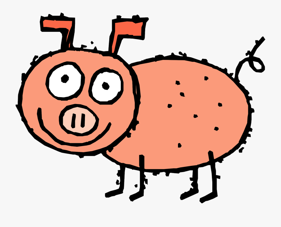 Pig Clipart Bum - Clip Art Pig Cartoon, Transparent Clipart