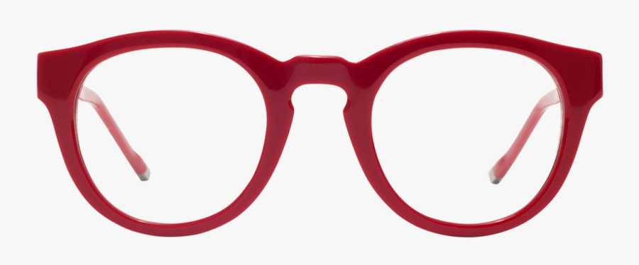 Classic Specs - Red Frame Glasses Vector, Transparent Clipart
