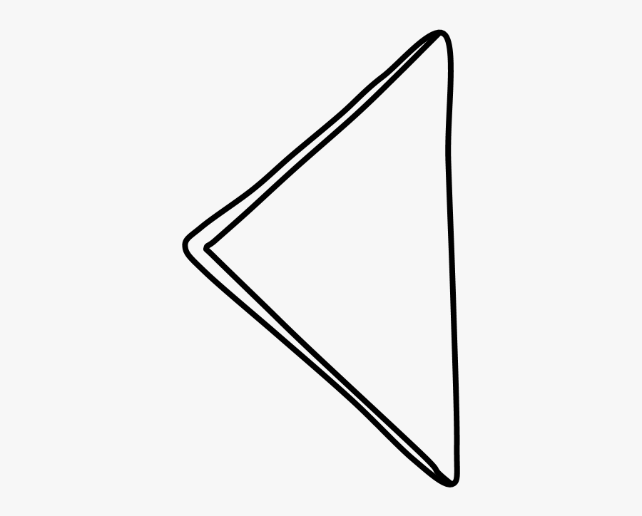 Napkin, Triangle, Folded, Black And White - Line Art, Transparent Clipart
