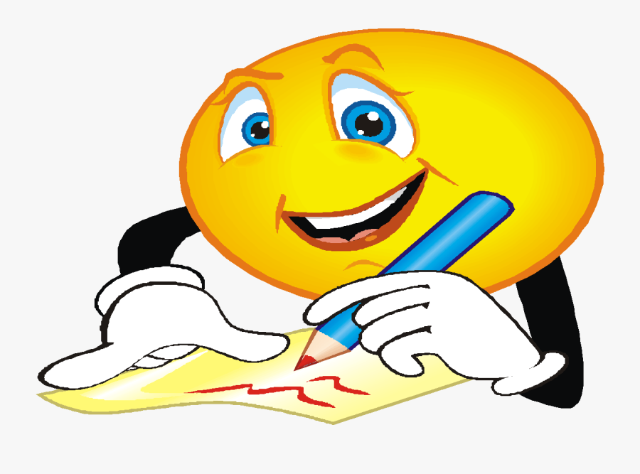 Smiley Clipart Learning - Essay Writing, Transparent Clipart