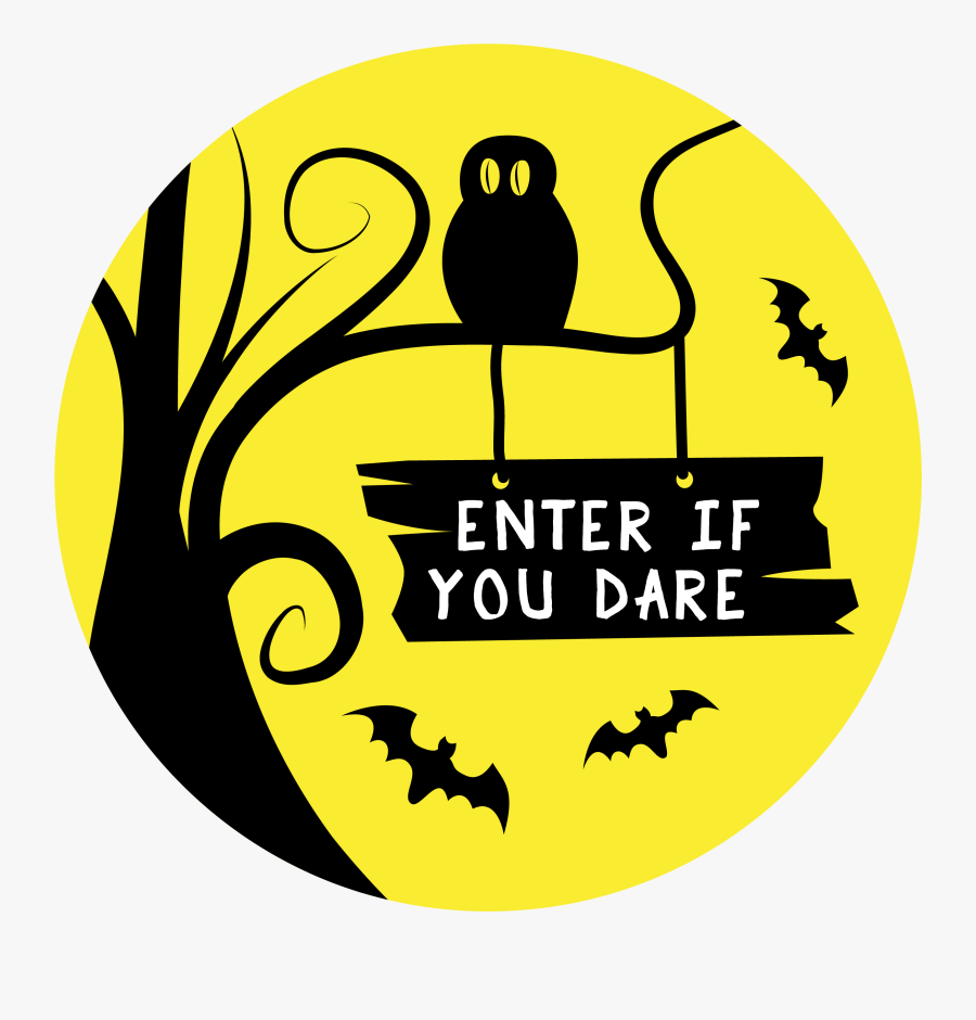 Halloween Napkin Knot - Enter If You Dare Halloween, Transparent Clipart