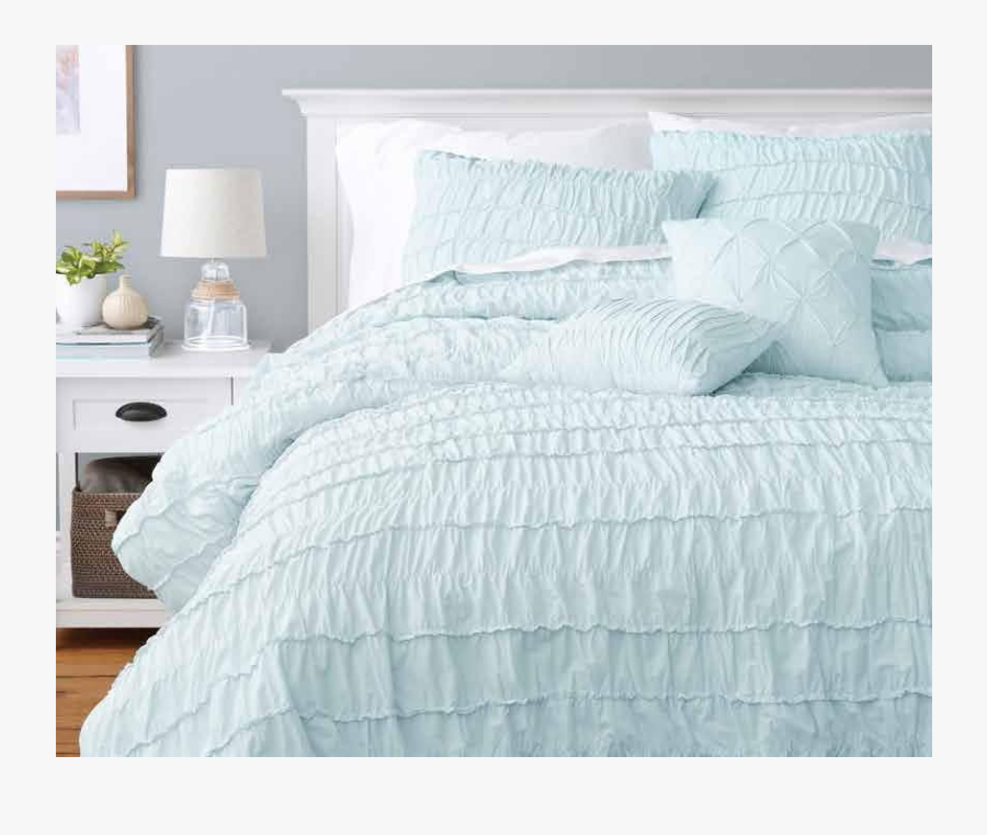 Clip Art Curtains And Bedding Set - Bedroom, Transparent Clipart