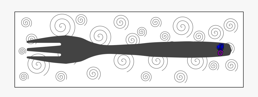 Fork 3 With Napkin Clip Arts - Monochrome, Transparent Clipart