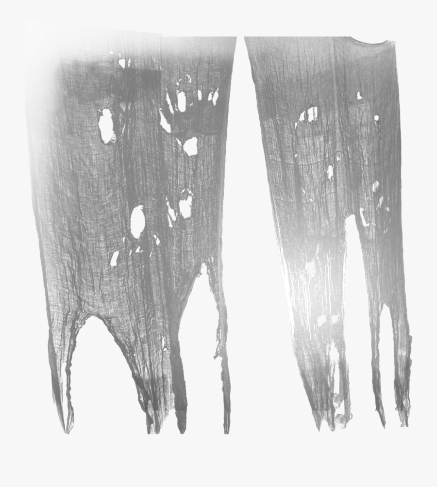 #curtains #creepy #ripped #halloween #freetoedit - Ripped Curtain Png, Transparent Clipart