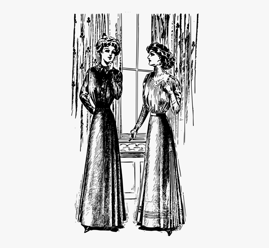 Gown White Free Commercial Clipart - Illustration, Transparent Clipart