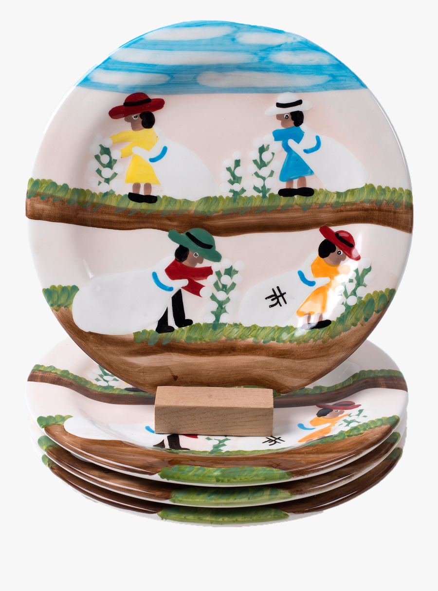 Cotton Picking Dinner Plates - Plate, Transparent Clipart