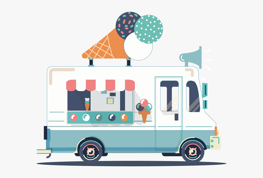 Transparent Food Truck Png - Ice Cream Truck Png, Transparent Clipart