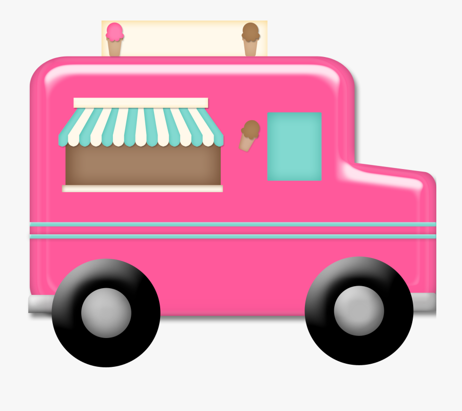 Ice Cream Truck Roof Clipart Pastel, Transparent Clipart