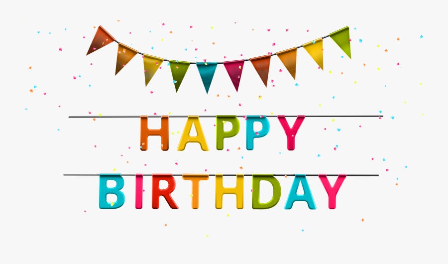 Happy Birthday With Streamer Png Clip Art Image - Happy Birthday Award, Transparent Clipart