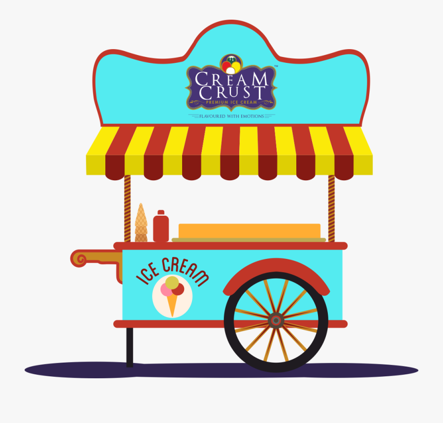 Our Products Cream Crust Premium Ice Cream - Ice Cream Cart Clipart, Transparent Clipart