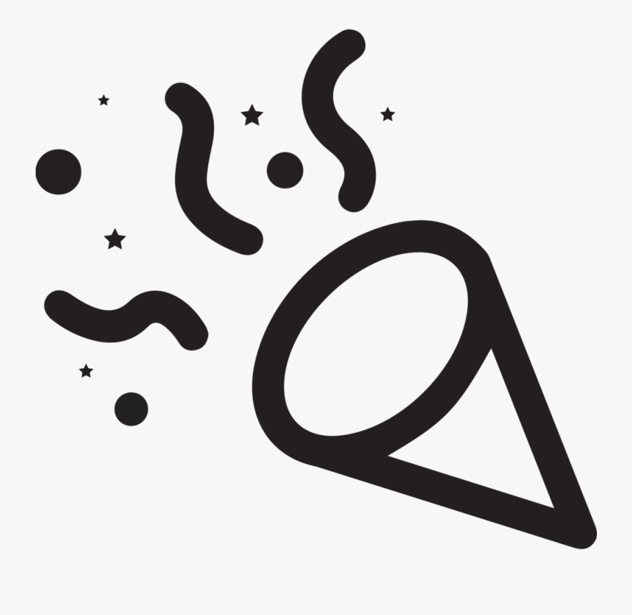 Streamers Clipart Black And White, Hd Png Download - Streamers Icon, Transparent Clipart