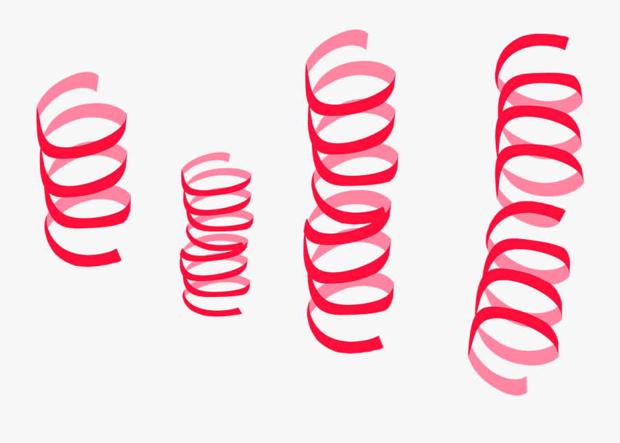 Transparent Red Confetti Clipart - Transparent Party Streamers Png Clipart, Transparent Clipart