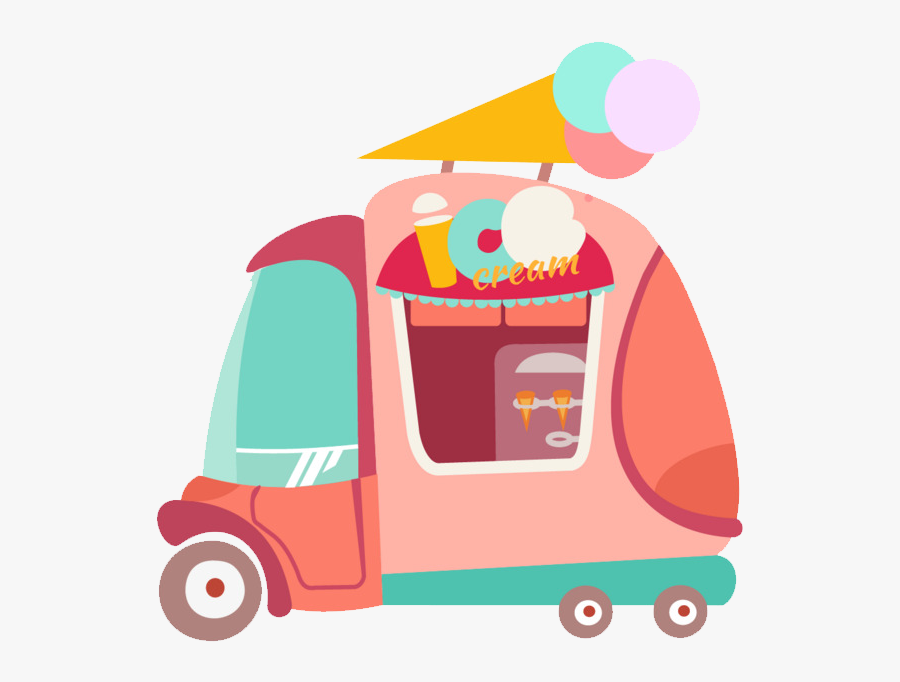 Ice Cream Van, Transparent Clipart