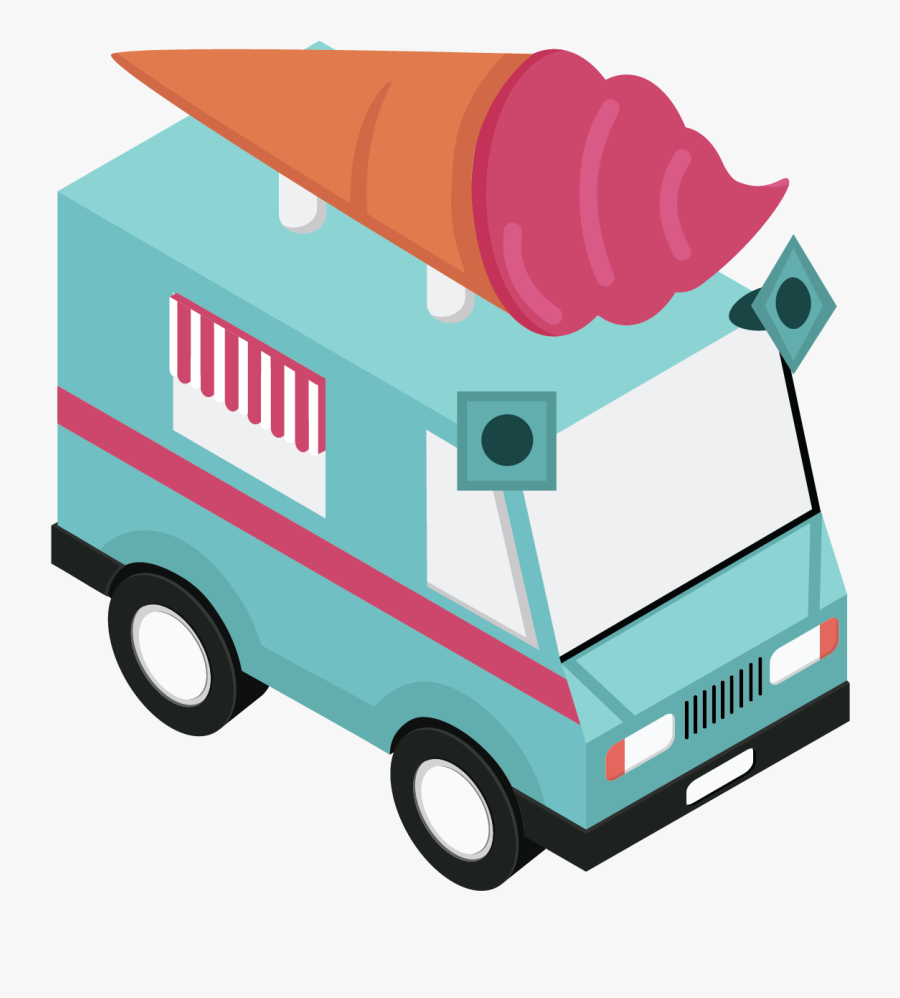 Transparent Ice Cream Truck Png, Transparent Clipart