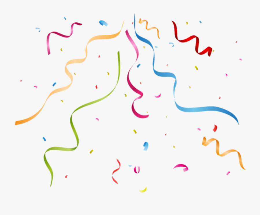 Transparent Streamers Clipart - Confetti, Transparent Clipart
