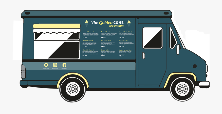 Transparent Ice Cream Truck Png - Food Truck, Transparent Clipart