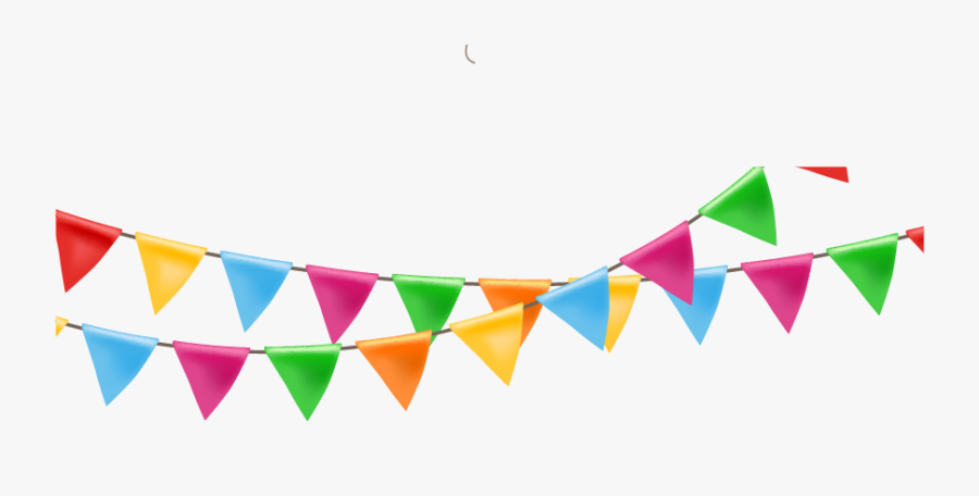Festival Balloon Streamers Flag Paper Ribbon Clipart - Transparent Background Flag Banner Png, Transparent Clipart