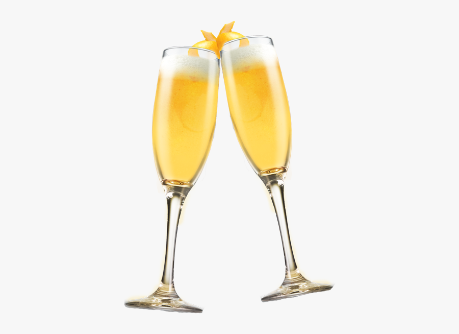 Champagne Mimosa Transparent Background, Transparent Clipart
