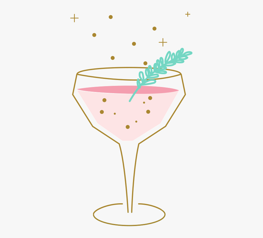 Transparent Mimosa Brunch Clipart - Illustration, Transparent Clipart