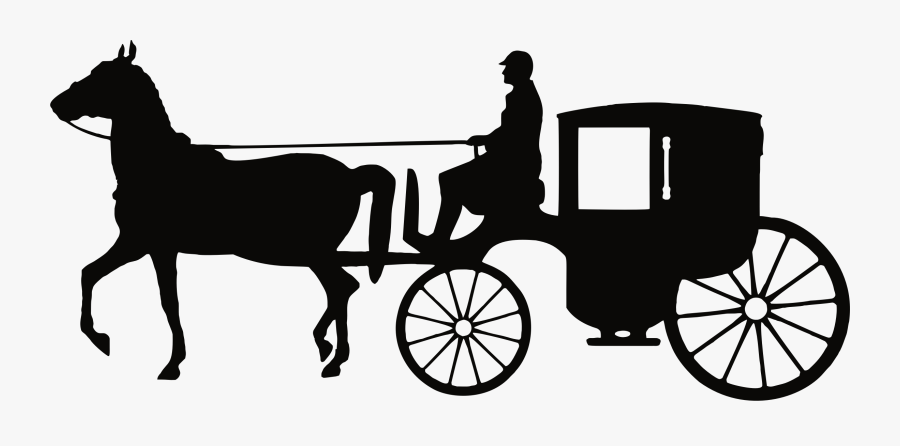 Transparent Driver Clipart - Horse And Carriage Silhouette, Transparent Clipart