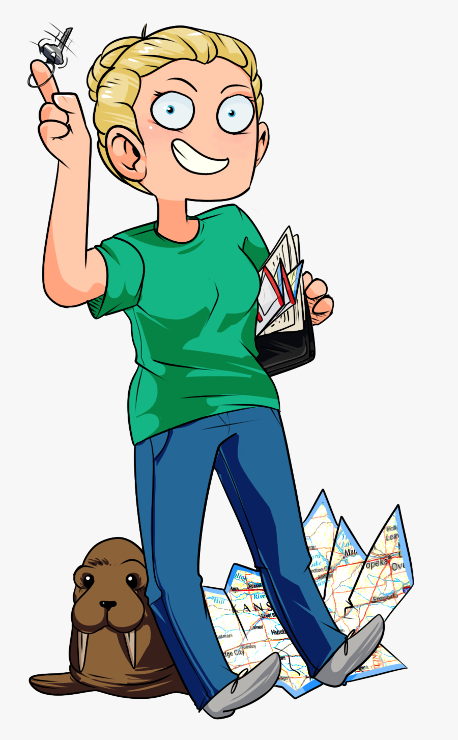 Driver Picks The Music - Cartoon, Transparent Clipart