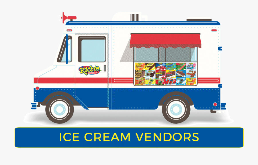 Transparent Ice Cream Truck Png - Rich's Ice Cream Truck, Transparent Clipart