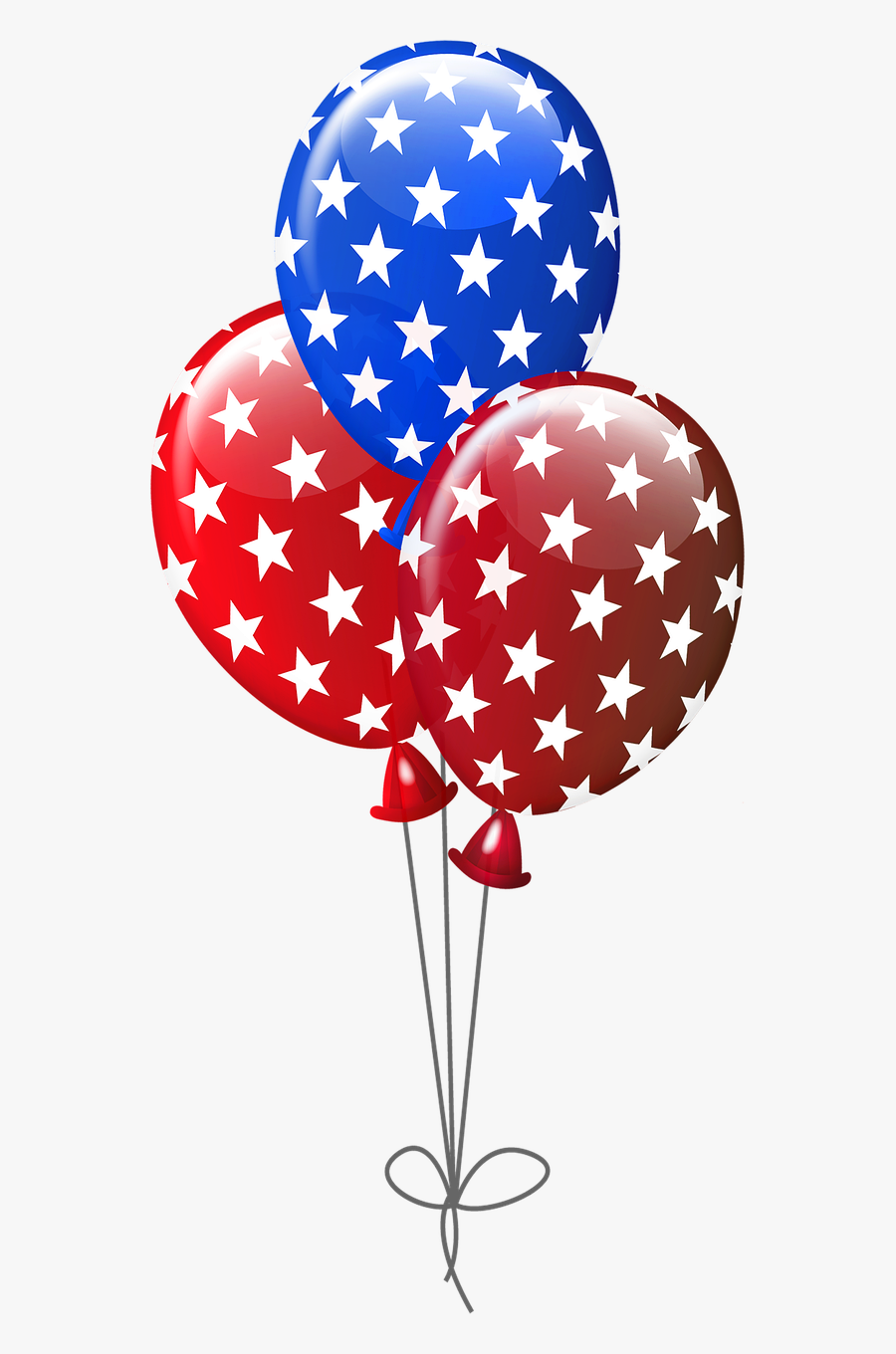 Balloons Blue Balloons Streamers - Blue And White Stars, Transparent Clipart