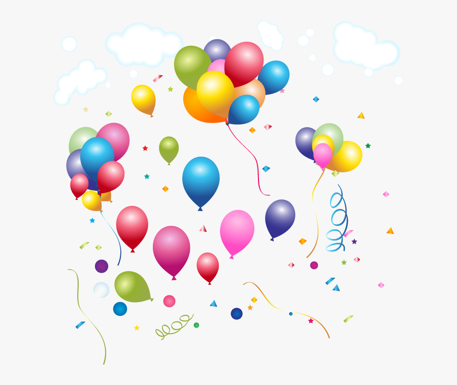 Transparent Gas Matter Clipart - Festive Background Vector Balloons, Transparent Clipart