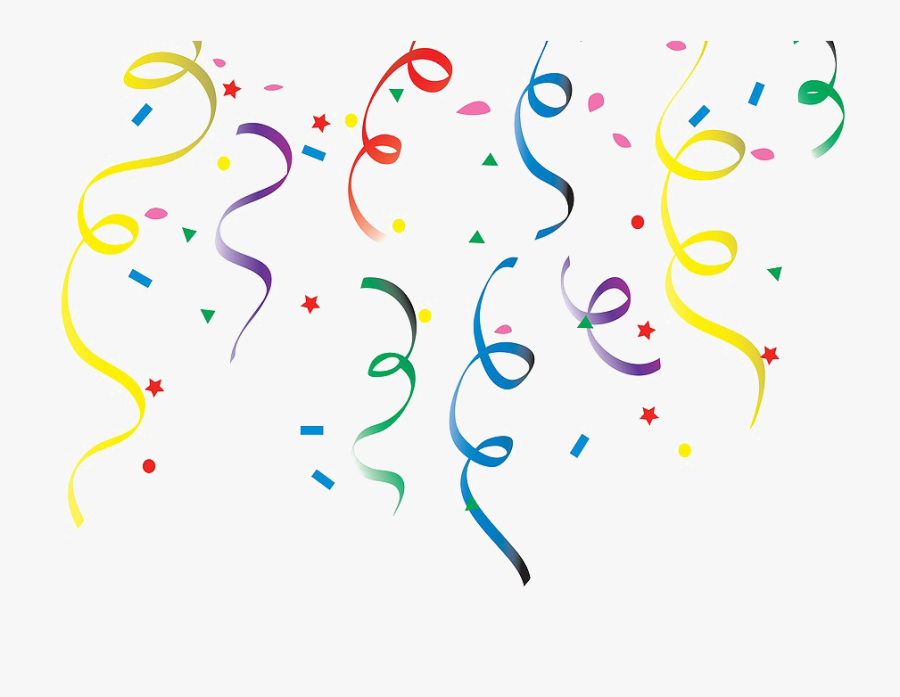 Streamer Png Image Free Download - Confetti New Year Clip Art, Transparent Clipart