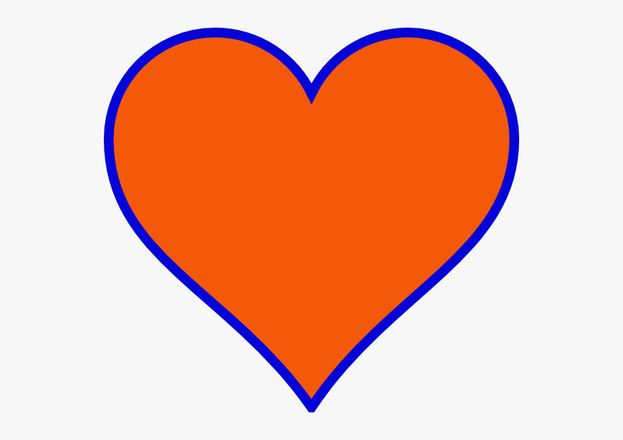Orange Blue Heart Clip Art At Clker Orange And Blue Hearts , Free