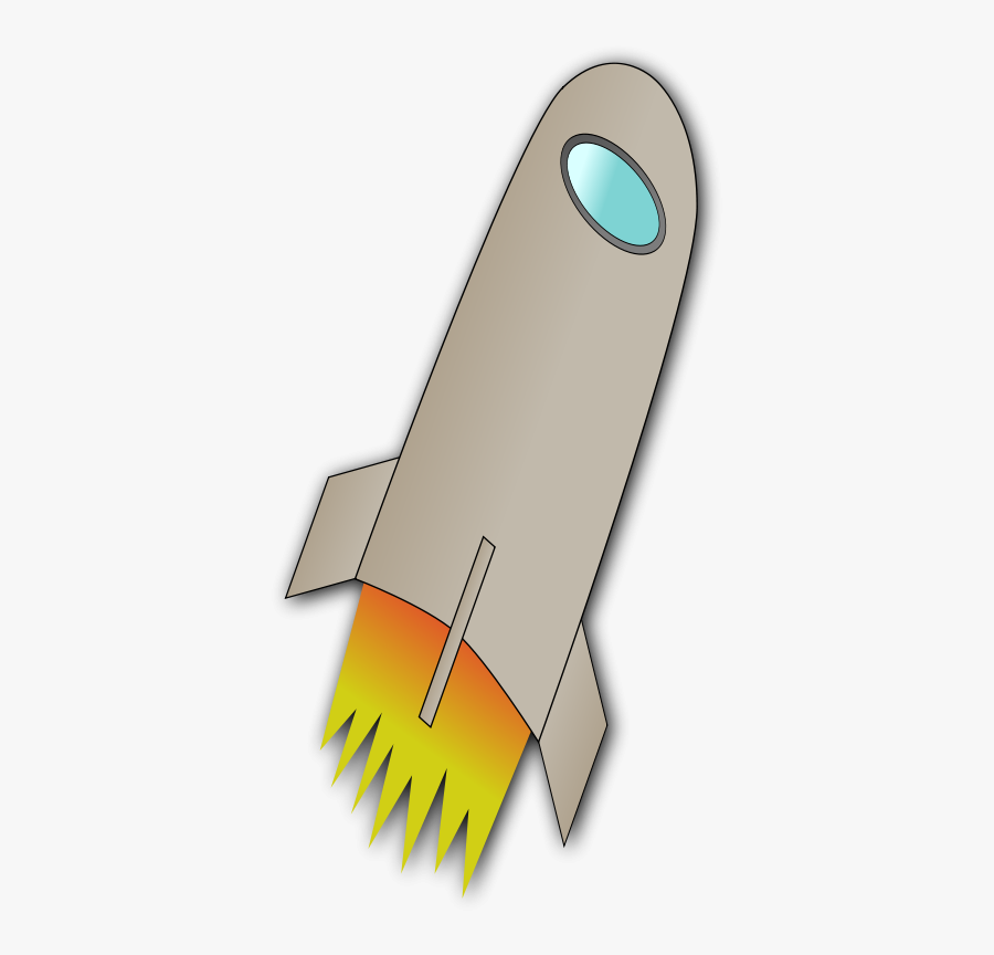 Space Rocket Whit Fire - Spacecraft, Transparent Clipart