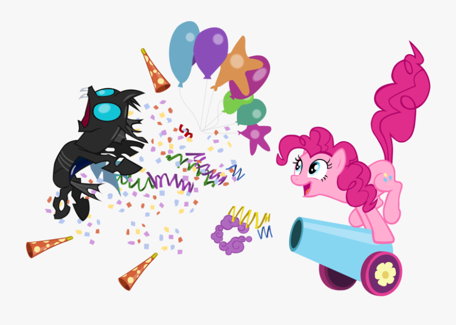 Pinkie Pie Party Cannon By Theimortalis - Pinkie Pie With Party Cannon, Transparent Clipart