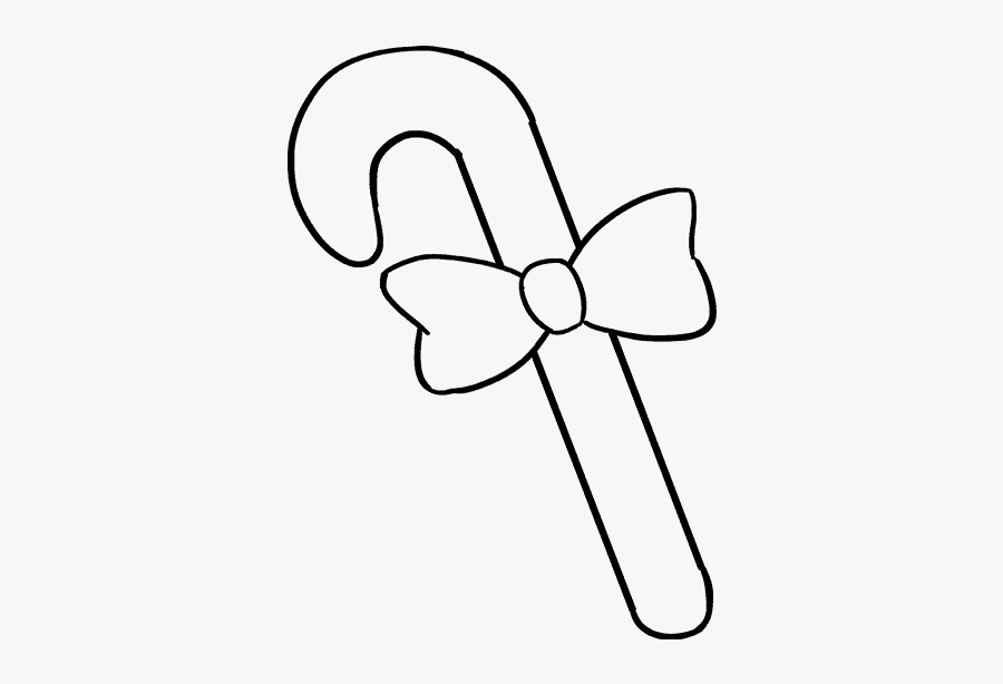 How To Draw Candy Cane - Draw Candy, Transparent Clipart