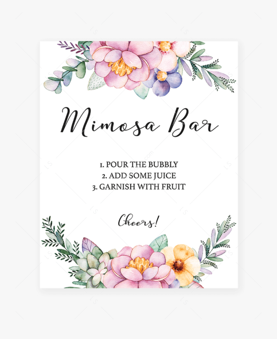 Mimosa Bar Free Printable Labels