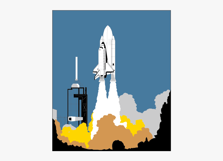 Space Shuttle Launch Clipart, Transparent Clipart