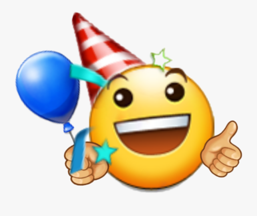 Birthday Smiley Faces Clip Art - Transparent Emoji Birthday Png, Transparent Clipart